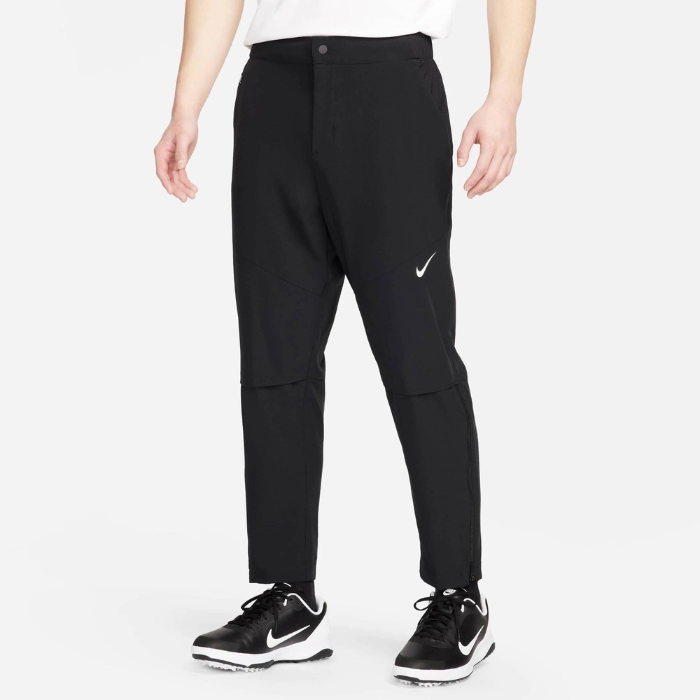 Nike Mens Golf Dri-FIT Loose Fit Black Ankle Zip Athletic Pants Size M